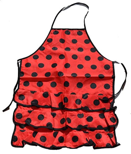 aries boutique Delantal de Cocina Estilo Flamenco, Rojo y Negro, Bailaoras de Sevillanas,