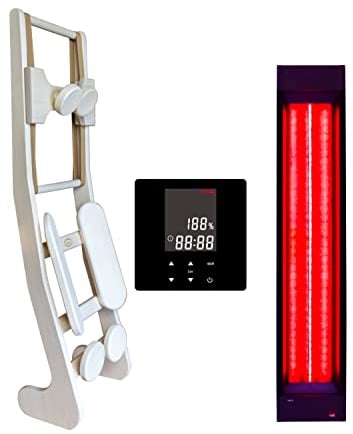 Infrarotstrahler InfraROTmed 500W + Steuerung + Lehne Tiefenwärme Vollspektrumstrahler für Sauna und Infrarotkabine, zum Nachrüsten oder Selberbauen