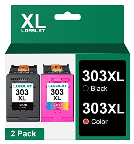 LOFBLAT 303 303XL Multipack Druckerpatronen Kompatibel für HP 303 Druckerpatronen Multipack für HP Envy Inspire 7900 Patronen für HP Envy 7200 7830 6230 6232 6220 6234 7130 7134 (2er-Pack)