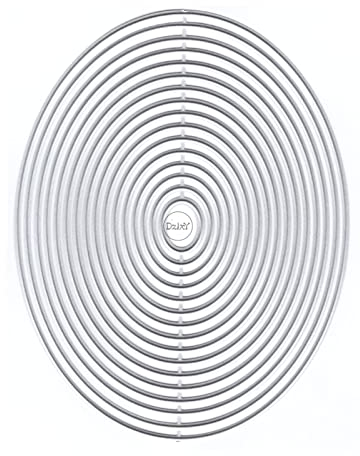 DzIxY Metall-Stanzformen mit einfacher überlappender ovaler Bordüre, für Kartenherstellung, Prägepapier, Stanzformen, Sets, Album, Scrapbooking, Vorlagen, Schablonen, Aufbewahrungstaschen
