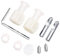 Paire de boulons de fixation plaqués zinc pour toilettes suspendues au mur - Blanc
