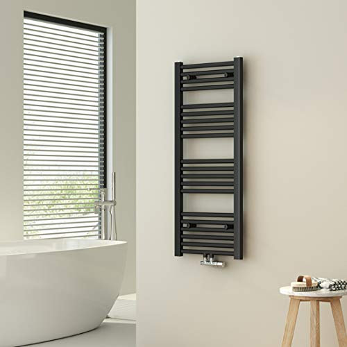 Heilmetz Scaldasalviette bagno, scaldasalviette a radiatore 100 x 40 cm termoarredo bagno (Antracite)