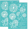 OLYCRAFT 2 Stück Selbstklebende Siebdruck Schablone Löwenzahn Muster Mesh Transfer Schablone Schmetterlings Wort Siebdruck Schablone Zum Malen Auf Holz DIY T-Shirt Stoff - 14x19.5cm