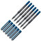Faber-Castell uni-ball 205095 - Tintenroller uni-ball EYE Ocean Care, 6 Stück, 0.4 mm Mine, schwarz, dokumentenecht