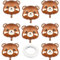Set di 8 Palloncini Festa Testa D'Orso Orso di Palloncini +10m Nastro Bianco Decorazioni Palloncini Compleanno di Orsetto Animali Adatti per Decorazioni per Feste di Compleanno Nella Giungla