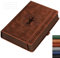 RETTACY Notizbuch A5 Kariert, Dickes Raster Notizbuch, Leder Hardcover 320 Seiten, 100gsm kariertes Papier, Innentasche, für Büro Schule Arbeit Frauen Männer Arbeit, 14.5 x 21cm-Braue