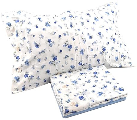 Completo Letto Lenzuolo Martha O'Neil ELLIE 8426 blu, tag House, Matrimoniale