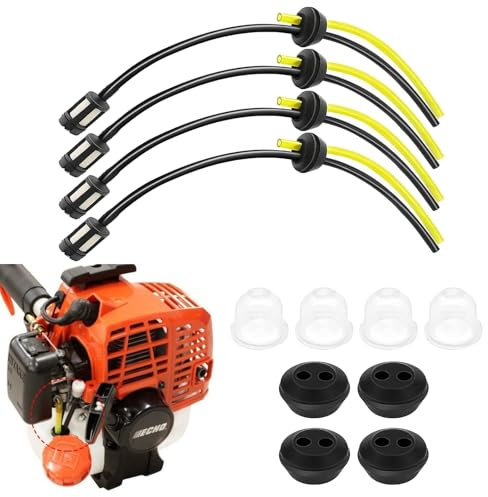 Filtro de Gasolina Desbrozadora, Tubo Gasolina Desbrozadora, 12 Piezas Filtro de Gasolina Kit Tubo Sello, Filtro Gasolina Desbrozadora Tubo, Cortacésped Manguera de Combustible