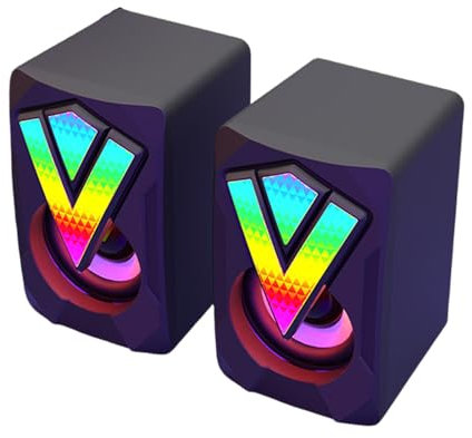 RGB Speaker 3.5mm Stereo Surround Music For Computer PC Loudspeakers Desktop Speaker