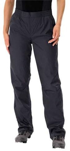 VAUDE Damen Women's Drop Pants Ii Regenhose, Black/Black, 40 Kurz EU