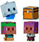 Mattel Minecraft - Flippin' Figs Delfino + Baule ed Efe + Efe in barca, set da 2 personaggi alti 9,5 cm e con teste grandi, ispirati al videogioco, giocattolo per bambini, 6+ anni, JCY31