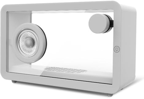 Junterone Altavoz Bluetooth Cristal Transparente Altavoz Audio Hi-FI Barra Colorida Luz Reproductor de Música