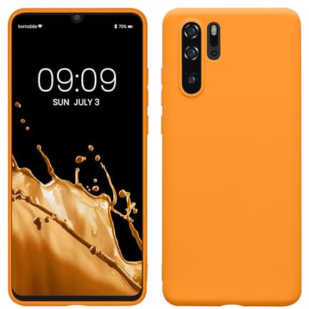 kwmobile Hülle kompatibel mit Huawei P30 Pro Hülle - weiches TPU Silikon Case - Cover geeignet für kabelloses Laden - Fruity Orange