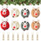 Elch Weihnachtsanhänger, 8 Stück Weihnachtsbaum Anhänger, Plüschholzanhänger Weihnachten, Filzanhänger Weihnachten, Weihnachtlicher Baumschmuck mit Holzklammern für DIY Weihnachtsdeko, Festtagsfeier