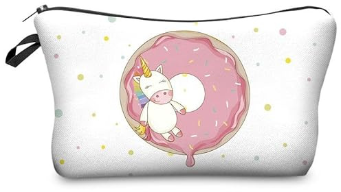 Portamonete Donut Unicorn Organizer Per Piccolo Pochette Trucchi,Portatile ​Da Viaggio Pochette Travel Essentials,Pochette Personalizzata,Porta Monete