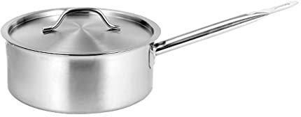Sauteuse en Acier Inoxydable 1 5 L/1 8 L avec Couvercle Boucle Poignée D'aide Base Composite Casserole À Induction Cuisine Marmite À Soupe