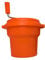 MUVELL Essoreuse à salade | 10 litres | Dimensions totales : Ø 40 cm – Hauteur : 47 cm | Arbre d'entraînement et levier de frein scellés | Couleur : orange | Sèche-salade, spinner à salade, pour la