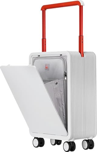 Gorilla Cabin Twist Reisekoffer Bordkoffer Hartschalen-Koffer Trolley Rollkoffer Handgepäck,Teleskopgriff, 2xTSA, 4 Rollen, Farbe:weiß