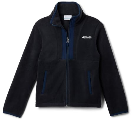 Columbia Back Bowl II Fleecejacke mit durchgehendem Reißverschluss, Außenschicht Polyfleece, auffälliges Colour-Block Design, sichere Reißverschlusstaschen, elastischer Saum - Unisex Jugendliche