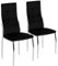 MEBEL ELITE - Esszimmer Stühle in Velourstoff 2er Set - Esszimmerstühle Schwarz 101 x 46 x 48 [cm] - Küchenstühle Modern - Weiche Esstischstühle - Stabile Essstühle, leicht zu reinigen