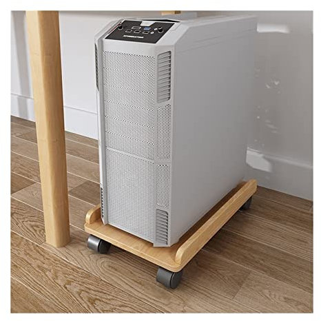 Soporte para CPU Soporte de torre for PC móvil debajo del escritorio, soporte de madera for CPU, soporte de piso con ruedas for PC con 4 ruedas giratorias que se adapta a la mayoría de las carcasas de