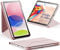 INFILAND Funda tipo libro para iPad (A16) de 11ª y 10ª generación (2025/2022), soporte plegable para horizontal y vertical, función de encendido y apagado automático, color rosa