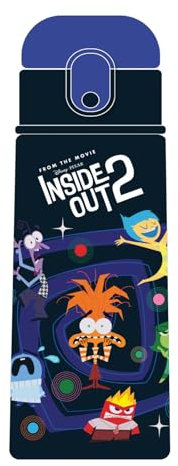 Seven Inside Out 2 Borraccia Termica in Acciao Inox, Nero, 0,5 L, Borraccia Scuola e Tempo Libero, Bambino e Bambina