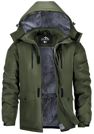 Tansozer Herren Wasserabweisende Gefütterte Winterjacke