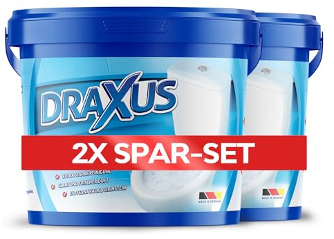 DRAXUS WC Schaum (1 kg) I Extra Stark I WC Reiniger Schaum entfernt kraftvoll Kalk & Urinstein I Sorgt für Glanz und frischen Duft (2x Spar-Set)
