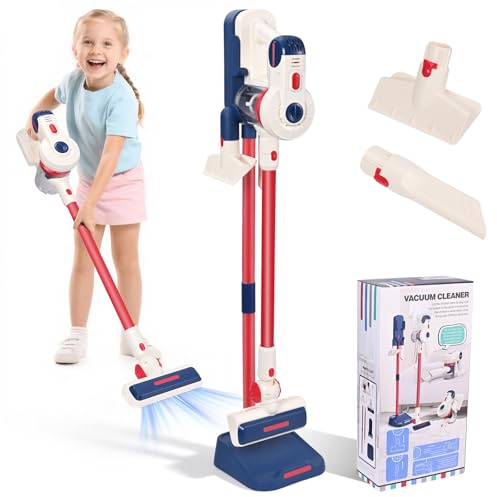 Yigowyigo Toy Vacuum Cleaner for Children, Children's Vacuum Cleaner with Real Function, Vacuum Cleaner Toy from 3 Years, Realistic Vacuum Cleaner for Children, Household Toys for Boys and Girls