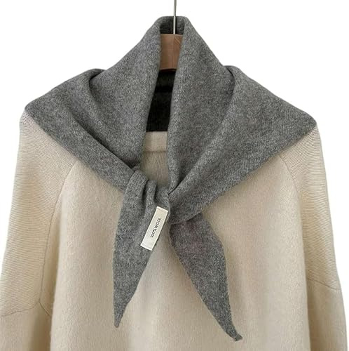 LSYZHX Wool Knitted Triangle Scarf for Women,Women's Soft Triangular Scarf, Lightweight Knitted Scarf, Neckerchief for Women and Girls