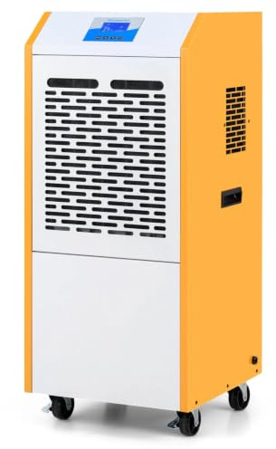 GIANTEX Deumidificatore Commerciale, 90L/24h, Dehumidifier Industriale con Timer