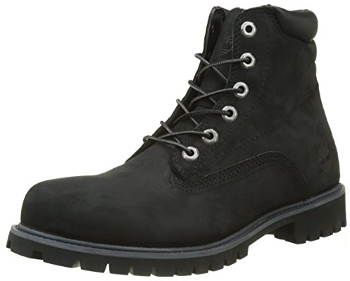 Timberland 6 inch Basic Alburn Waterproof, Stivali Stringati Uomo, Nero (Black Nubuck), 43 EU