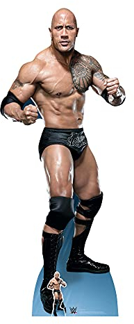 Offizieller Starschnitt des WWE-Wrestlers Dwayne „The Rock“ Johnson („Just Bring It“), Pappaufsteller in Lebensgröße, Größe: 195 cm