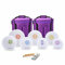 CVNC 440HZ Set of 7 PCS Chakra Design Frosted Quartz Crystal Singing Bowls 15cm-30cm(6 Inch - 12 Inch) with 2 PCS Travel Carry Case Bag