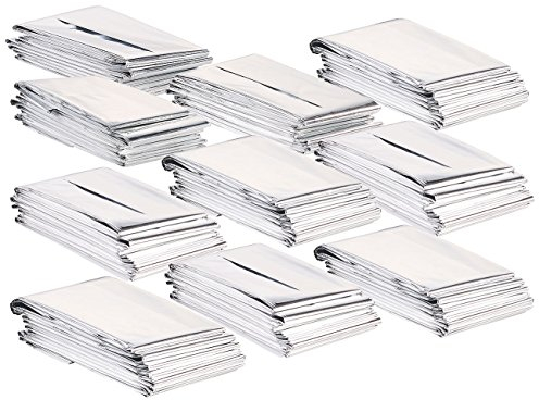 Semptec Urban Survival Technology Notfalldecke: 10er-Set isolierende Rettungsdecken, extraleichtes Mini-Packmaß, 200cm (Rettungsfolie, Wärmefolie, Schutzfolie)