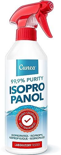 Cunea Isopropanol 99,9% Spray 500ml – Hochreiner Reinigungsalkohol & IPA Entfetter für KFZ, Werkstatt, Haushalt, Elektronik & Lackaufbereitung
