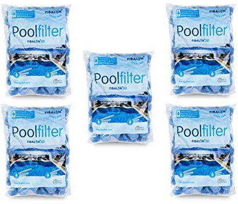 5 x FIBALON 3D - Hochinnovatives + hochwirksamstes Filtermaterial für Pool Sandfilteranlagen im 350g Beutel