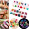 Nail Art Accessories 12-Color Three-Dimensional Nail Dry Flowers 60 Starry Plus 60 Five Flower