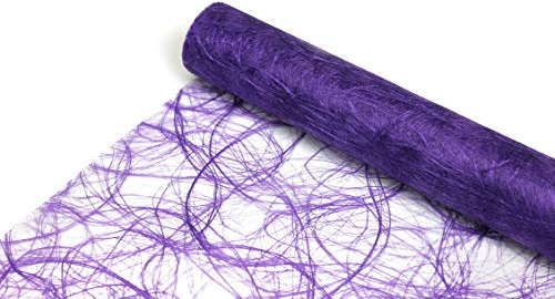 DEKOMARKET Sizoweb® Tischband Tischläufer Tischdecke 5 Meter lang, 30 cm breit (aubergine)