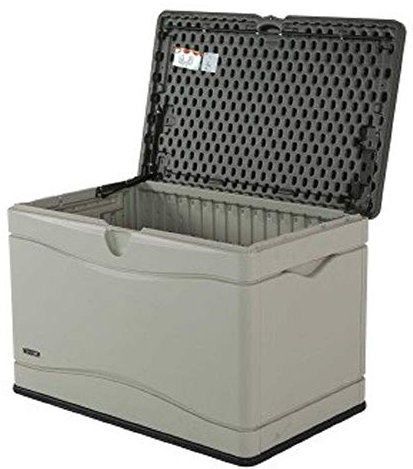 Store More Lifetime Heavy Duty Plastic 300 Litre Storage Box,Desert Sand/Cream Grey