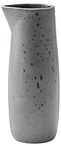 BITZ Milkkännchen, Milchkanne aus Steingut, 500 ml, Grau
