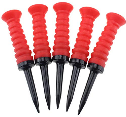 CLISPEED 2 Stück Gummi Elastisches Golf Tee Kunststoff Golf Nägel für Golfliebhaber (Rot)
