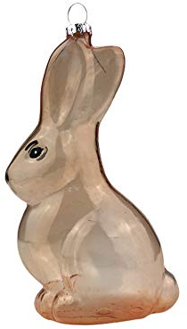 schenken-24 Deko/Ostern/Ostereier/Osterhasen/Auswahl/Osternest, Auswahl :Glas Hänger Hase -4er Set