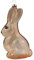 schenken-24 Deko/Ostern/Ostereier/Osterhasen/Auswahl/Osternest, Auswahl :Glas Hänger Hase -4er Set