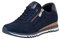 MARCO TOZZI Damen Sneaker flach mit Reißverschluss Vegan, Blau (Navy Comb), 42 EU