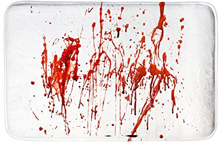 Howilath Horror Halloween blutige Fußmatte Innen Außen Rechteck Bodenmatte für Badezimmer Schlafzimmer Küche Wohnzimmer S
