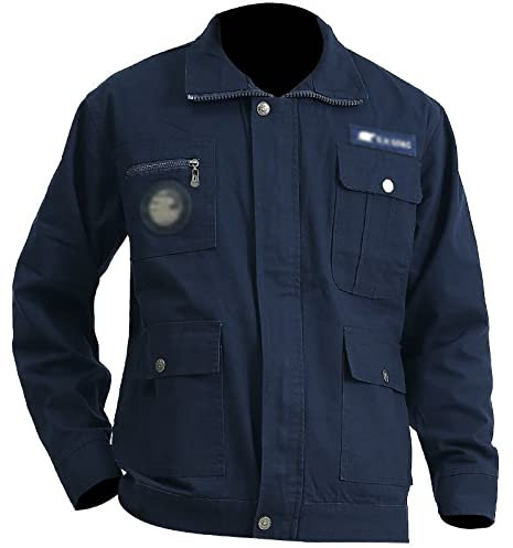 Workforce Boiler Suit, Spring and Autumn Cotton Work Clothes Outdoor Wear-Resistant Welder Thickened Labor Insurance Clothing (Color : Bule, Size : L170)