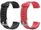 Demiawaking 2Pcs Armband Ersatz Zubehör für ID115Plus HR Smart Watch (Schwarz+Rot)