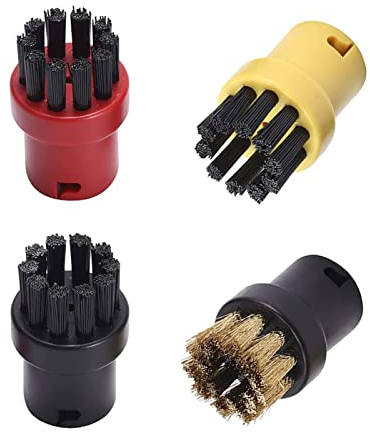 4 Stück Düse Rundbürstenset Dampfreinigungsbürste Rund Kleine Rundbürstendüse für Kärcher Dampfreiniger SC1 SC2 SC3 SC4 SC5